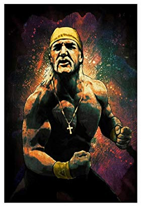 YINGXI Hulk Hogan Poster Boxwand Leinwand Wand Schlafzimmer Dekor Bild Sport Landschaft Büros Raumdekor Geschenk Rahmen:30 × 45 cm