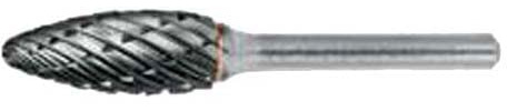 Dormer P61512.7X6.0 Serie P615 Hartmetall-Frässtift, Flamme, Hell, 8,00 mm x 64 mm