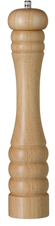 HENDI Salzmühle, Salzstreuer, mit Keramik-Mahlwerk, einstellbar, 60x(H)315mm, Holz hell