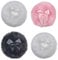 4 Pcs Fluffy Plush Powder Puff Cosmetic Powder Puff Plush Baby Fluffy Powder Puff with Cute Bowknot Comfortable Infant Body Talcum Powders Puff for Foundation Cream Loose Powder