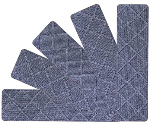 Ray-Velocity Stufenmatten Set, Treppenstufen 76x20.3cm rutschfeste Innentreppenläufer für Holzstufen, Treppenteppich Selbstklebend Sicherheit Stufenteppich für Kinder, Älteste und Haustiere