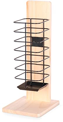 duvoplus, Heuraufe aus Holz mit schwarzem Metall, 14 x 18 x 37 cm, Nager