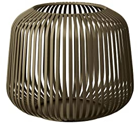 blomus Laterne Lito | Burned Metal | Größe S | 20L x 20B x 17H cm | Kerzenhalter Bronze | Windlicht aus Edelstahl | Laterne Deko | Indoor Windlicht Klein