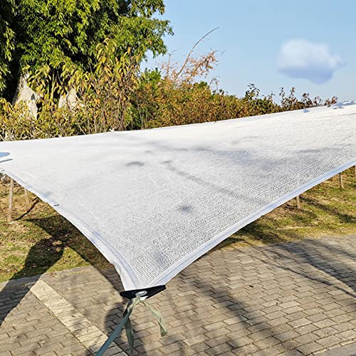 Toile Ombrage Pare-soleil en Maille Blanche pour L'extérieur, Écran Solaire Perméable à L'eau Et à L'air, Toiles Extérieures d'ombre de Pergola de Serre Chaude, Grande Voile d'ombrage Carrée ( Size :