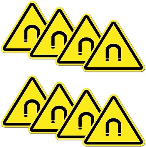 8 Stück Warnhinweis Aufkleber 6x5cm Magnet UV Schutz laminiert wasserfest Digitaldruck Warnung