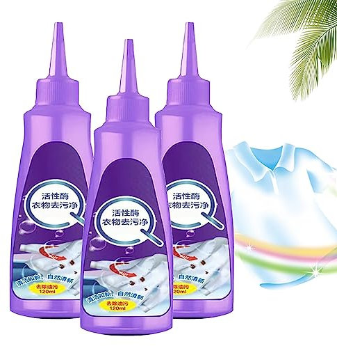 Aktiver Enzym-Wäschefleckentferner, Tiefenreinigung Waschmittel für alle Textilien, Wäschespülung Geruchsentferner, Vielzweckreiniger Für Kleidung, Fleckenentferner Geruchsentferner 360ml