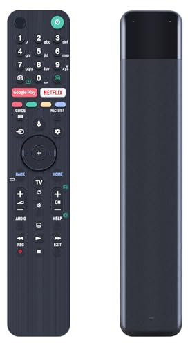 RMF-TX500E Voice Replacement Remote Control Sutible for Sony Smart TV KD-55XG8577 KD-55XH9005 KD-55XH9505 KD-65XG8596 KD-65XG9505 KD-65XH9288 KD-75XG9505 with Netflix and Google Play Buttons