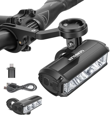 NEWBOLER Bike Lights for Night Riding - Bike Headlight with Bicycle Computer Mount, 3000 Lumen Bright, 4000mAh Rechargeable Battery, IPX5 Waterproof