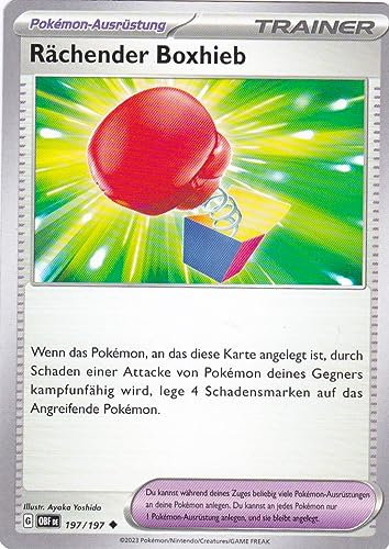 Rächender Boxhieb - OBF 197/197 - Uncommon - Karmesin & Purpur - Obsidianflammen - mit LMS Trading Grußkarte