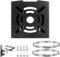 E-HORDE Universal Vertical Pole Mount Bracket for CCTV Security Camera, PTZ Dome Pole Wall Mounting Loop Bracket,Solid Metal Mounting Corner Bracket with 200mm Loops (1, Black)