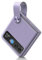 Funda COQUE Motorola RAZR 40,Funda Delgada para teléfono con Anillo de cordón y Banda de Seda con Soporte para Video en Anillo,Funda Plegable para Motorola RAZR 40 5G-Púrpura