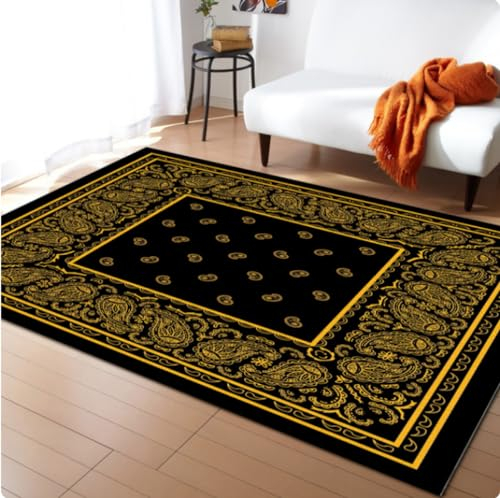 REIPOL Bandana Muster Teppiche für Schlafzimmer Zuhause Teppich Wohnzimmer Sofa Couchtisch Balkon Bodenmatte 50x80cm