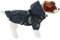Hunderegenmantel, wasserdichte Hundejacke, Hundejacke für Kleine und Mittelgroße Hunde, Hundejacke mit Ring für Geschirr - Stil A Marineblau, S