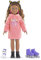 Corolle Girls Melody Music und Fashion Set, Ankleidepuppe im coolen Hoodiekleid mit Hund, trendy Kopfhörer, Ohrringe und extra Inlineskates, Vanilleduft, 28cm, ab 4 Jahren