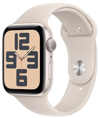 Apple Watch SE (2nd Gen) (GPS, 40mm) - Starlight Aluminum Case with Starlight Sport Band, S/M (Renewed)