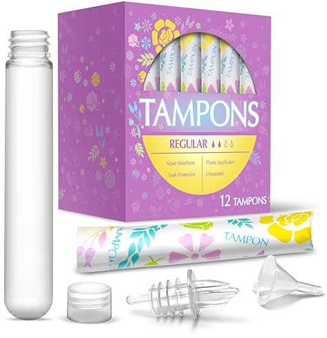 GoPong Tamponflaschen 12 Stück (530 ml insgesamt) – versteckte Alkohol-Reiseflaschen für Frauen – geheime Likörbehälter für Nachtclubs, Festivals, Kreuzfahrten und Sportveranstaltungen – inklusive