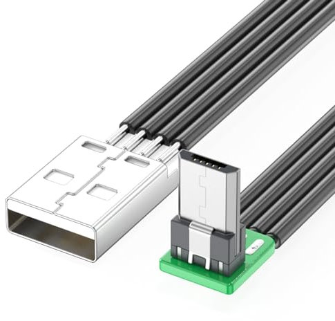 Ukbzxcmws Silicones Flat Thin Ribbon USB A Male To Micro USB Male Data Cable Data Flat FPC Cable Flexible USB Cable Long Cable