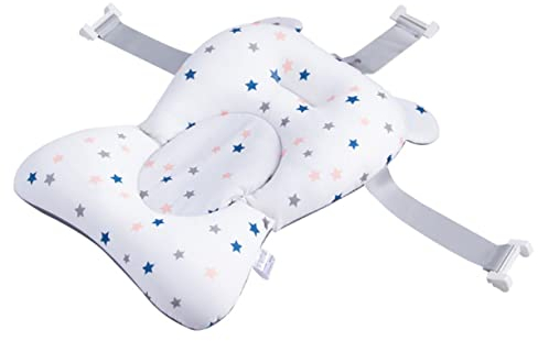 Vaguelly Babybadewannenkissen Atmungsaktiver Badewannensitz Für Kleinkinder Neugeborene Passt in Waschbecken Oder Badewanne Schützt Wirbelsäule Und Nacken