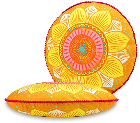 Bine Brändle - Dekokissen - Bunte Auswahl - Kissen mit Füllung - Mandalas - Bordürenliebe - Blüten - Blätter - Seerosenteich - Unterwasserwelt - Herzen - Monster - Regenbogen