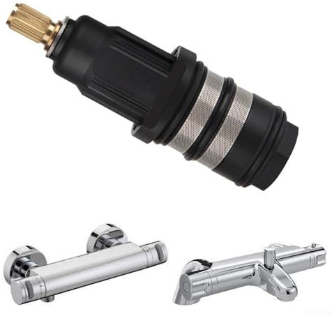 Thermostatic Cartridge, Thermostatic Shower Valve Cartridge Replacement Compatible with Bristan Models for Frenzy Thermostatic Cool Touch Bar Mixer
