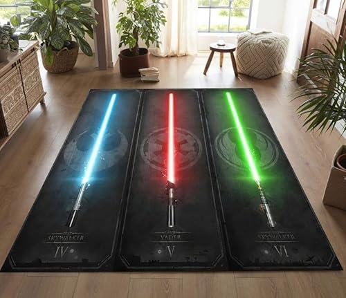 Generic Starwars-Teppich, Unisex, Teppich, NL424.2 (100 x 150 cm) = 100 x 150 cm, Schwarz und Grau, 3.3 ft x 4.9ft