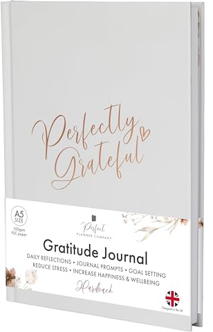Dankbarkeitstagebuch - Für Dankbarkeit und tägliche Reflexionen - Selfcare Journal für Frauen und Jugendliche - Stress reduzieren und überwältigen; Dove Grey by Perfect Planner Company