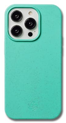 Wave Case Compatible with iPhone 15 Pro Phone Case - Eco-Friendly Wheat Straw Phone Case with Shock-Absorbing Corners | 2mm Raised Lip | Ultra-Thin Design, 360° Protection | Turquoise