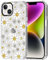 MOSNOVO Case for iPhone 14, [Buffertech 6.6ft Military-Grade Drop Protection] [Anti Peel Off Tech] Clear TPU Bumper Phone Case Cover Design - Happy Daisy Blooms