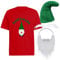 YANSYUN Zwergenkostüm Erwachsene 3 Stück Saufzwerg Karneval Kostüm Herren, Bier Kostüm Inklusive Bart Hut T-Shirt für Damen Herren (Rot, XL)