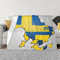 Weiche Fleecedecke mit Ukraine-Flagge, gemütlich, leicht, flauschige Decke für Bett, Couch, Sofa