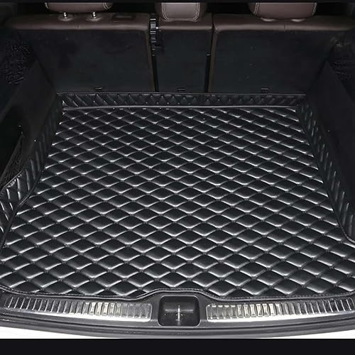 OINTJWWO Coche Alfombrillas Maletero para MG ZS 2017-2025, Cuero Bandeja Trasero Funda de Maletero Impermeable Antideslizante Alfombra Protectora Interior Accesorios,A/Black