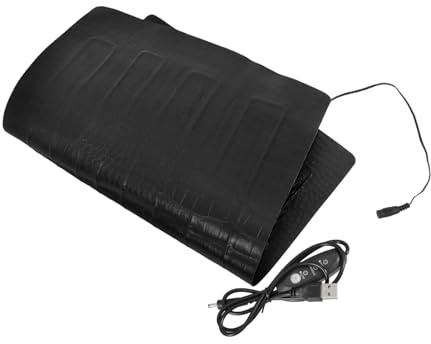 Yardwe Usb 3-level Switch Carbon Fiber Pet Heating Mat Adjustable Small Animal Heat Pad Waterproof for Puppies Cats Reptiles Travel Warming Pad