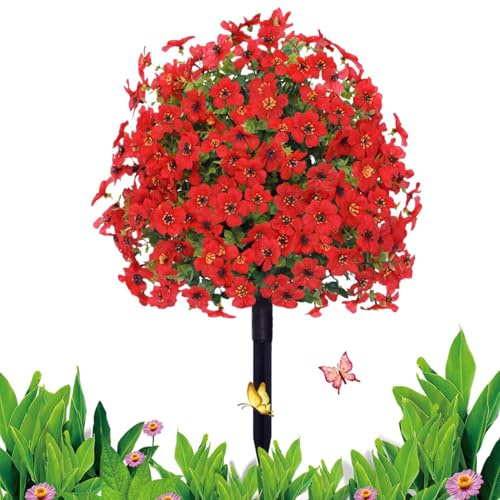 Arbusti Artificiali da Esterno,Albero Sempreverde Artificiale Resistente Agli Agenti Atmosferici - Decorazioni Riutilizzabili per Casa, Arbusti Colorati per Giardino e Siepe Privacy