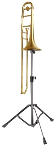 Posaunenständer - Cantabile Posaunenständer | Tragbarer Trombonenständer | Höhenverstellbarer Kegels | Gummierte Füße Für Sicheren Stand | Dreiecksdesign Und Höhenverstellung Für Livestreaming