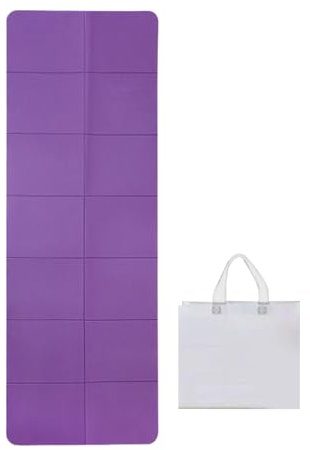 Lightweight Folding Yoga Mat With Storage Bag For Outdoors Studio Travel Home Picnic Gym Workout | Travel Yoga Mat - Non-Slip Fitness Pad 6mm Thick |