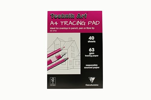Clairefontaine Technik Art Tracing Pad 63gsm A4 40 Sheets XPT4