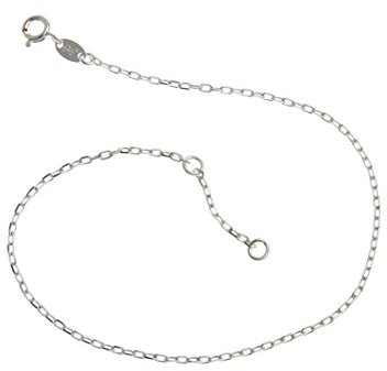 Silberketten Store Fußkette Silber (Ankerkette) - 1,7mm Breite, Länge 30 - echt 925 Silber