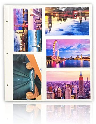 Arpan 20 Ersatz-Fotoalben zum Einstecken, für 15,2 x 10,2 cm, 200 Fotos für großes Ringbinder-Fotoalbum