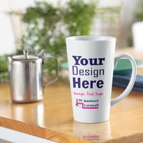 Design Your Own Custom 17oz Latte - Personalised with Your Design