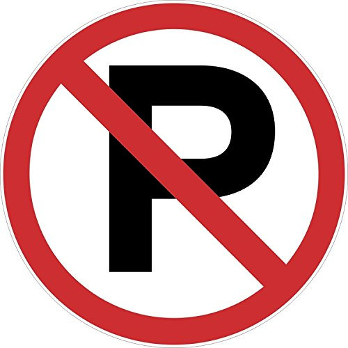 Hinweisaufkleber Parken verboten, Parkverbot, Ø 10cm, Art. hin213, Hinweis, Achtung, Warnhinweis, Parkverbot für Fahrzeuge