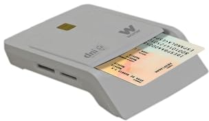 Woxter Lector Dni Combo - Lector DNI electrónico 3.0 y 4.0, Compatible con Las Tarjetas Smart Cards o Tarjetas Inteligentes, con 3 Ranuras para Tarjetas, Color Blanco