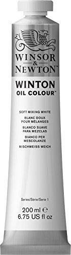 Winsor & Newton Winton - Tubo de Pintura al Óleo, 200 ML, Blanco (Blanco Suave para Mezclas)