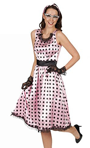 Andrea Moden - Kostüm Rockabilly-Kleid, mit Haarband, Rock'n'Roll, Retro, Tanzparty, Mottoparty, Karneval