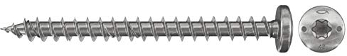 fischer - Vis Power-Fast 5,0x50 Tête ronde, empreinte TX, inox A2, filetage total/Boite de 50