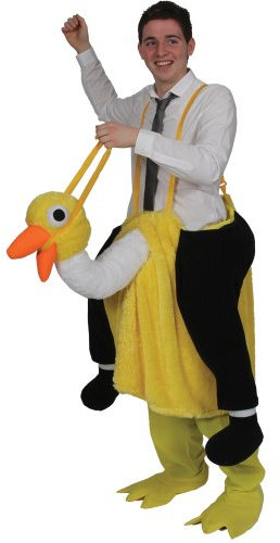 Mens Ladies Unisex M Crazy Ostrich Deluxe Mascot Costume for 80s TV Cartoon Fancy Dress