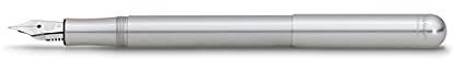 Kaweco LILIPUT Fountain Pen Silver I Premium Aluminium Fountain Pen for Ink Cartridges I Exclusive Fountain Pen 12.5 cm I Nib: BB (Extra Broad)