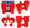 Robo Cup Porte-gobelet Double, Pince à Clip sur de Multiples usages: Boissons, Canne à pêche, Outils, bâton de Tambour, Plage, Rouge