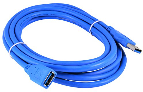 JacobsParts USB 3.0 A-Male to A-Female Extension Cable, 10 Feet / 3 Meters, Blue
