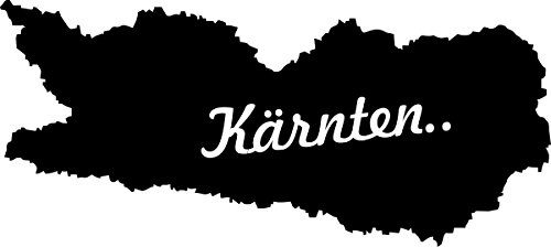 Werbetechnik Sotirios Papoutsis 2X Auto Aufkleber Car Sticker Kärnten Österreich Bundesland (ca 11 cm) (Schwarz)