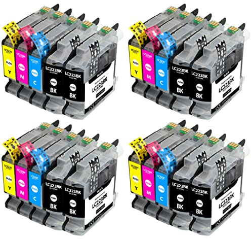 Supply Guy 20 Druckerpatronen kompatibel mit Brother LC223 LC-223XL LC-225 LC-227 mit Chip und Füllstandsanzeige für MFC-J5320DW MFC-J5620DW MFC-J480DW DCP-J4120DW DCP-J562DW und weitere